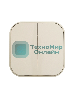 Переключатель 2-клавишный 10А 782236 Legrand Quteo Сл. кость