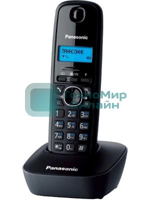 Телефон беспроводной (DECT) Panasonic KX-TG1611RUH (серый) АОН, Caller ID,12 мелодий звонка,подсветка дисплея,поиск трубки