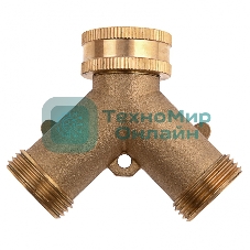Разветвитель Palisad 2-х канальный, регулируемый, внешняя и внутренняя резьба 3/4