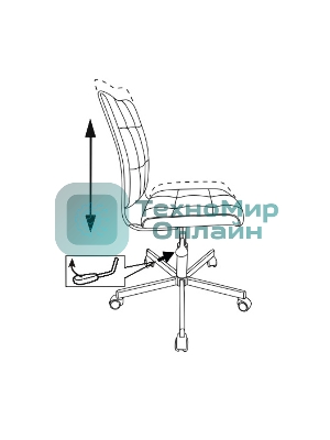 Кресло Бюрократ CH-330M/BEIGE бежевый, экокожа, 120 кг, механизм качания, без подлокотников