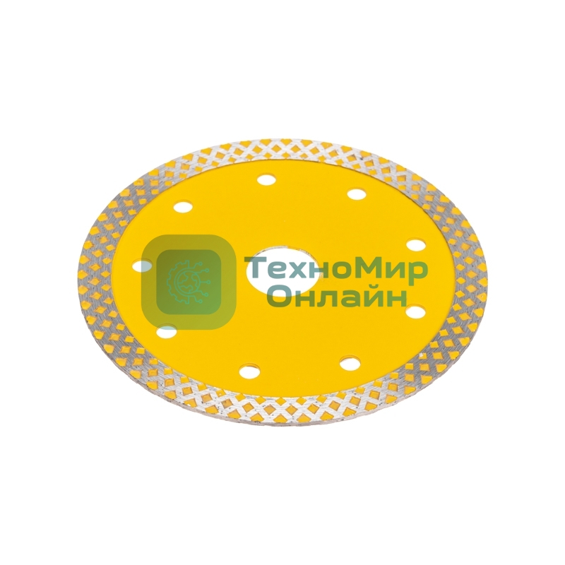 Диск алмазный отрезной сплошной Kranz 125х22,2 мм, сухой/мокрый рез