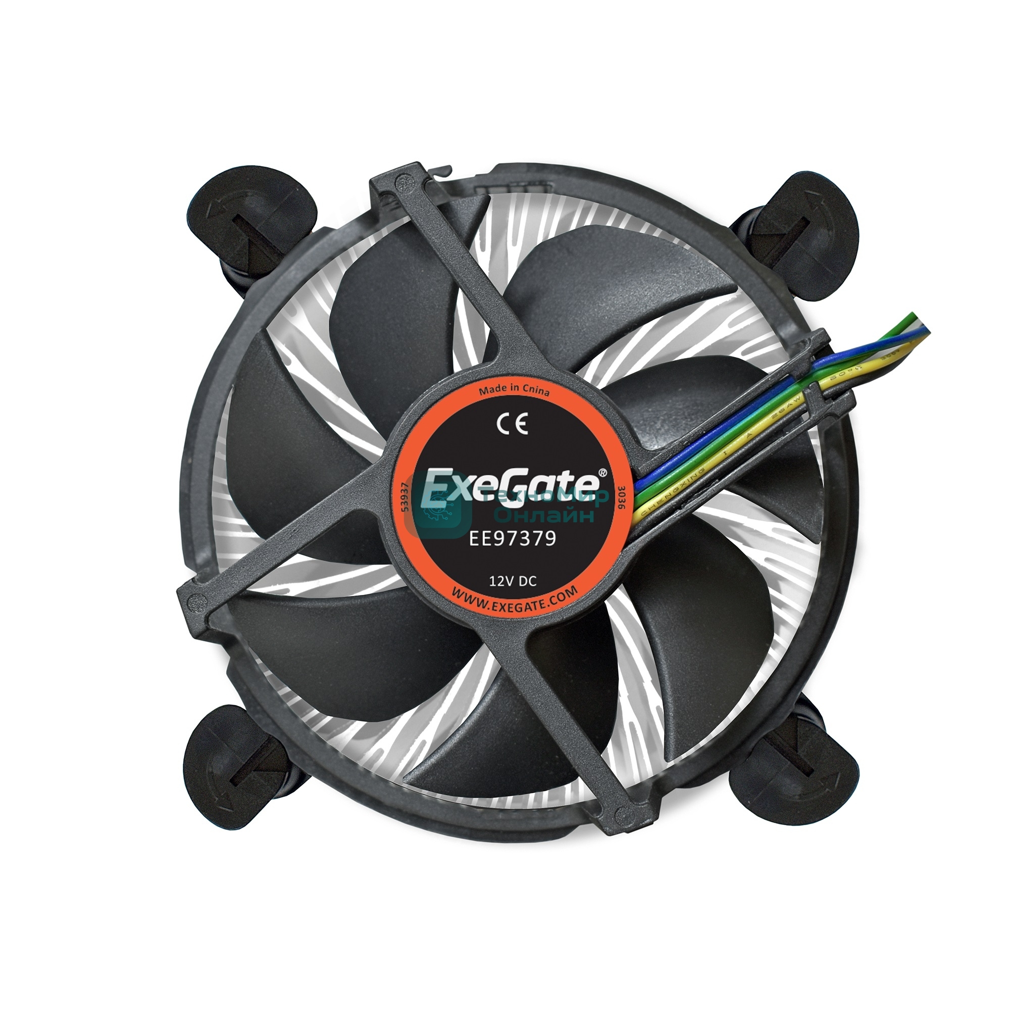 Кулер для процессора ExeGate EE97379 черный, 92 мм, алюминий, 2400 об/мин, 23 дБ, 4 pin, 65 Вт, 60 мм