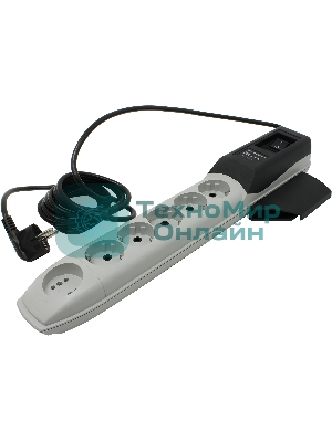 Сетевой фильтр ZISPilot Pro 6 розеток (5 евро + 1Gadget Parking) 5 м, автомат защиты Surge protector Pilot PRO 6 outlets (5 euro + 1 without ground) 10A/2.2kVt, 5m, automatic circuit-breaker
