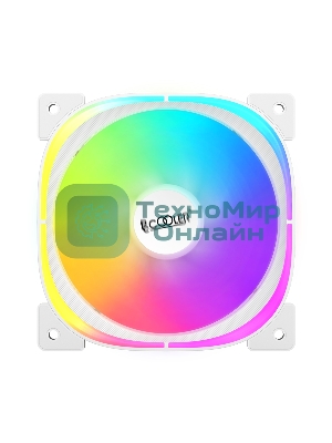 Вентилятор для корпуса PCCooler EF120 ARGb белый, 120 мм, 1500 об/мин, 25.7 дБ, 4 pin