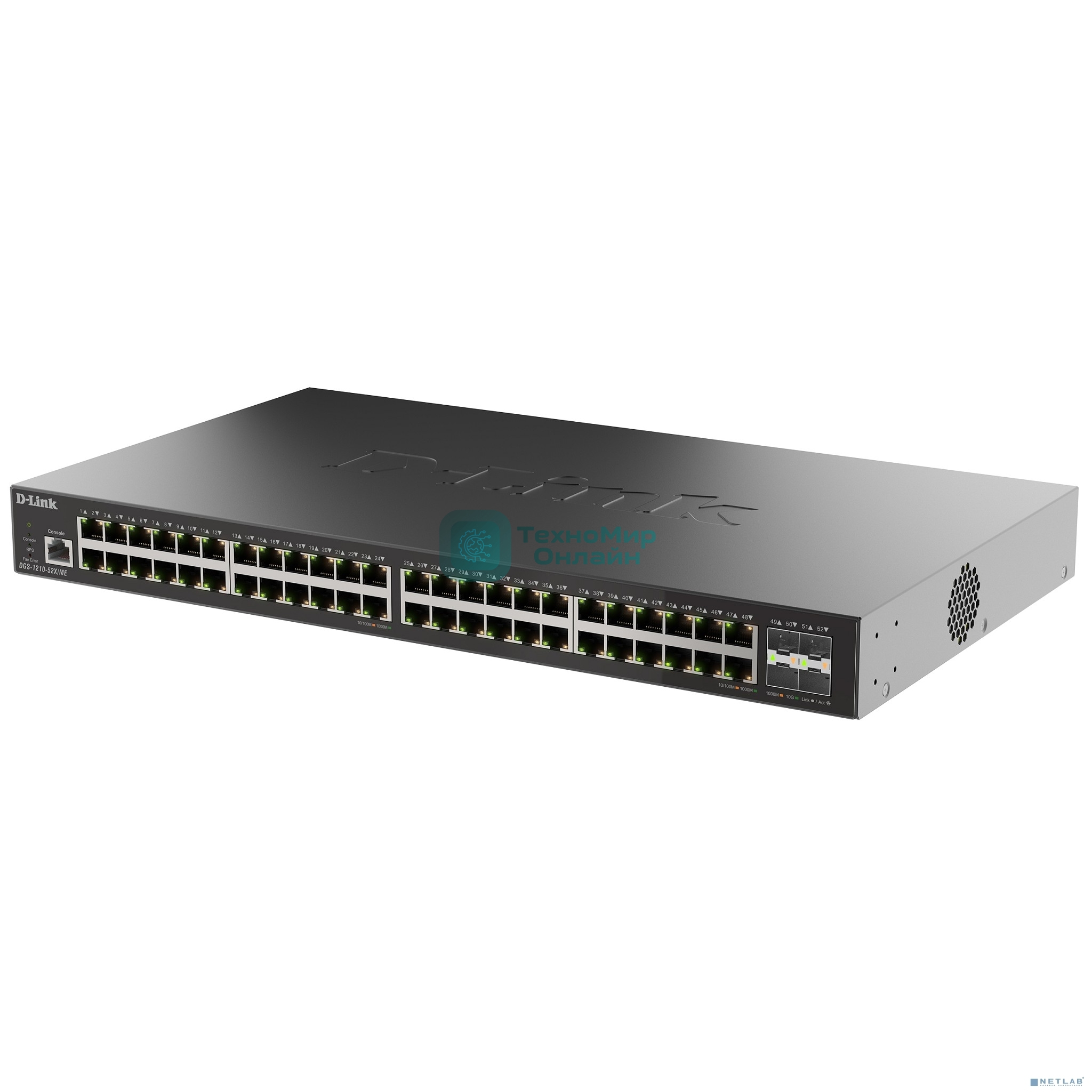 Коммутатор D-Link DGS-1210-52X/ME/C1A 48x1Гбит/с 4SFP+ управляемый