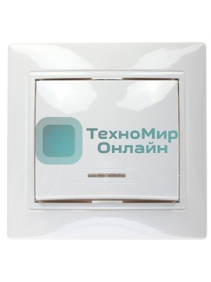 Выключатель Smartbuy (SBE-01w-10-SW1-1) Венера, 1-клавишный, белый