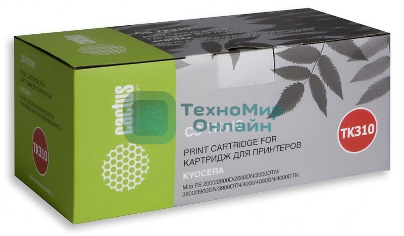 Картридж лазерный Cactus CS-TK310 черный (12000 стр.) для Kyocera Mita FS 2000/2000D/2000DN/2000DTN/3900/3900DN/3900DTN/4000