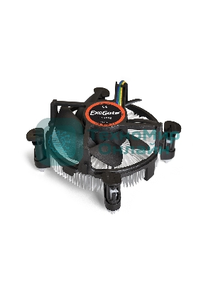 Кулер для процессора ExeGate EE97379 черный, 92 мм, алюминий, 2400 об/мин, 23 дБ, 4 pin, 65 Вт, 60 мм