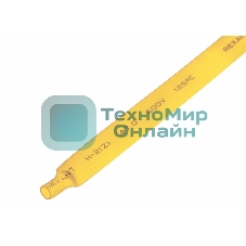 Термоусаживаемая трубка Rexant 7,0/3,5 мм, желтая, упаковка 50 шт. по 1 м