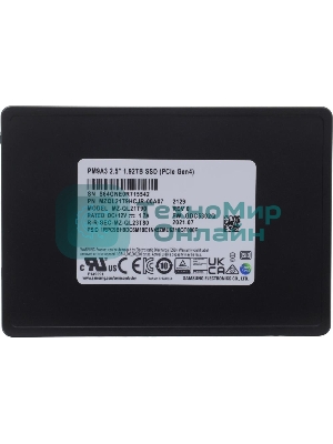 Накопитель SSD Samsung Enterprise, 1.92Tb, PCIe 3.1 x4, 2.5