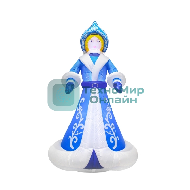 Фигура надувная 3D Neon-night Снегурочка, размер 300 см, внутренняя подсветка 9 LED, компрессор с адаптером 12В, IP44