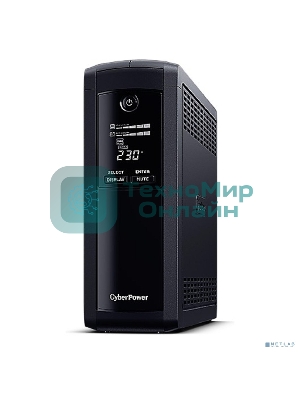 Источник бесперебойного питания UPS CyberPower VP1600ELCD Line-Interactive 1600VA/960W USB/RS-232/RJ11/45 (4 + 1 EURO)