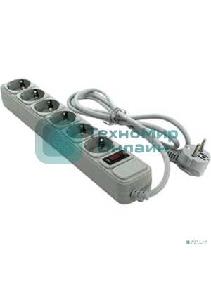 Сетевой фильтр ExeGate EX119388RUS SP-6-1.8G (6 розеток, 1.8 м, евровилка, серый)