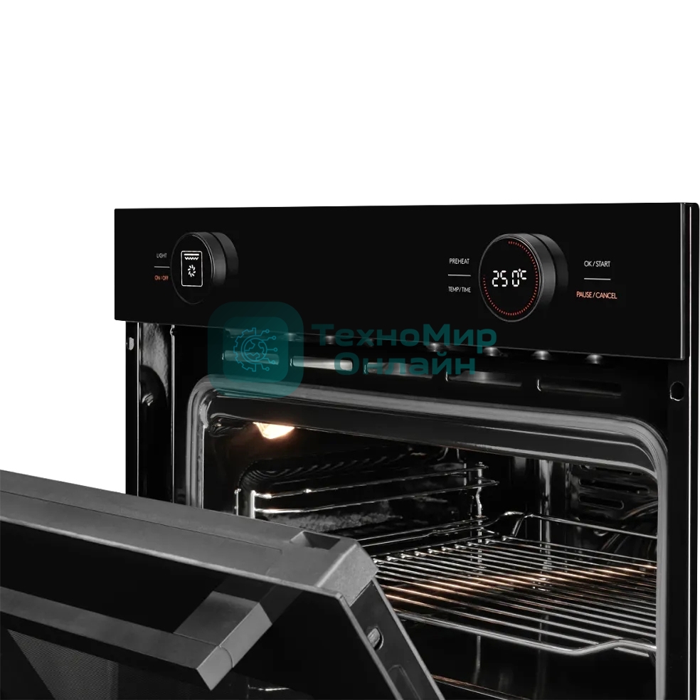 Встраиваемый духовой шкаф Kuppersberg HT 612 Black ШхВхГ: 59.5х59.6х56.5 см, 72 л, А+, гидролизная очистка, черный