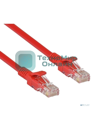 Патч-корд UTP cat.5e,1м ExeGate красный