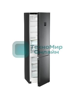 Холодильник Liebherr CBNbdc 573i-22 001 черный двухкамерный 255/94л морозилка снизу, No Frost