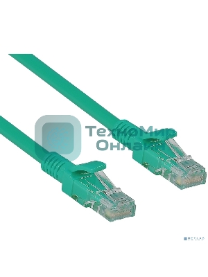 Патч-корд UTP кат. 5e, 0.3м ExeGate зеленый