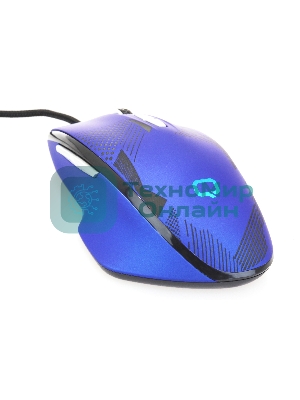 Мышь проводная Qumo Office Enigma M59 синий, 2400 dpi, USB, кнопки - 7