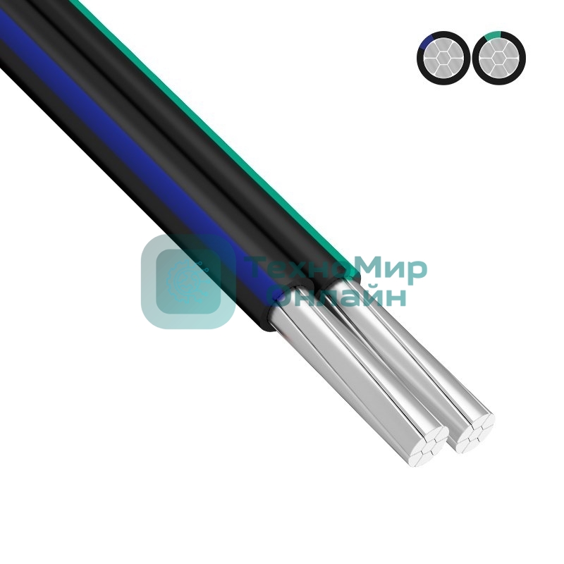 Провод самонесущий СИП-4 2x16,0 мм² 100 м ГОСТ