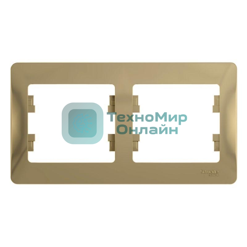 Рамка 2-м Glossa горизонт. титан SchE GSL000402