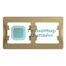 Рамка 2-м Glossa горизонт. титан SchE GSL000402