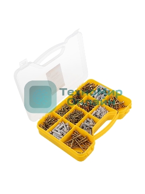 Набор саморезов и дюбелей Kranz 590 шт.