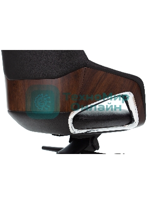 Кресло руководителя Бюрократ DAO-2 черный кожа с подголов. крестовина алюминий