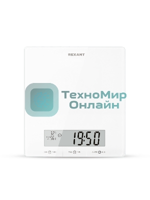 Весы кухонные Rexant 72-1007 белые/стекло/до 5 кг