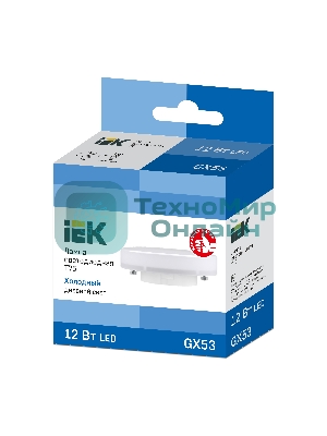 Лампа светодиодная IEK LLE-T80-12-230-65-GX53 ECO T75 таблетка 12Вт 230В 6500К GX53