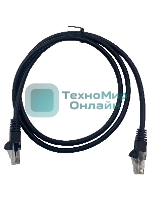 Патч-корд Buro UTP 4 пары cat.5e CCA molded 1м черный RJ-45 (m)-RJ-45 (m)