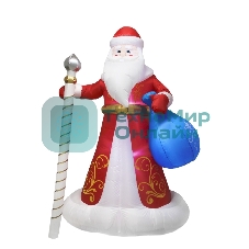 Фигура 3D Neon-night надувная Дед Мороз с подарками, размер 300 см, внутренняя подсветка 12 LED, компрессор с адаптером 12В, IP44