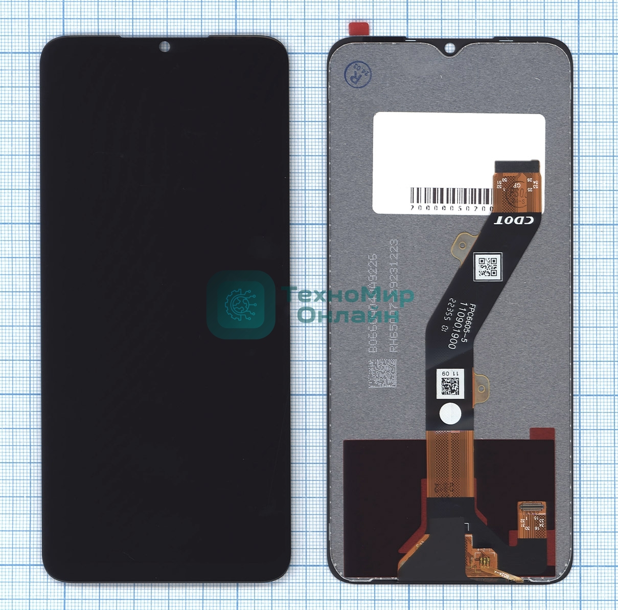 Дисплей для Tecno Spark Go 2023 (BF7) в сборе с тачскрином черный