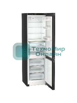 Холодильник Liebherr CBNbdc 573i-22 001 черный двухкамерный 255/94л морозилка снизу, No Frost