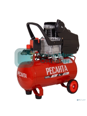 Компрессор поршневой Ресанта КП-24/230М масляный 230л/мин 24л 1600Вт красный/черный