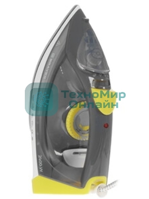 Утюг BRAYER BR4003GY серый/желтый/черный, 2400 Вт, 25 г/мин, 140 г/мин, 330 мл