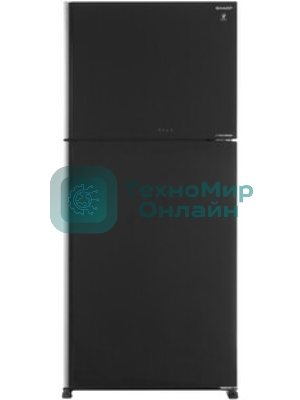Холодильник Sharp SJ-XG60PGBK черный двухкамерный 422/178 л морозилка сверху, No Frost