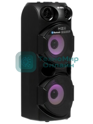 Колонка АС SVEN PS-750, черный (80 Вт, TWS, Bluetooth, FM, USB, microSD, LED-дисплей, 2х4400мА*ч)