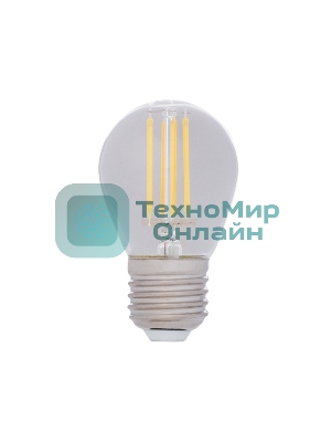 Лампа светодиодная филаментная Rexant Шарик GL45 9.5 Вт 950 Лм 4000K E27 прозрачная колба