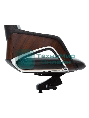 Кресло руководителя Бюрократ DAO-2 черный кожа с подголов. крестовина алюминий