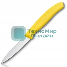 Нож Victorinox Swiss Classic для очистки овощей, летвие 8 см, прямая заточка, желтый