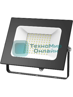 Прожектор светодиодный Gauss Elementary 100Вт 6600лм IP65 6500К черный ПРОМО