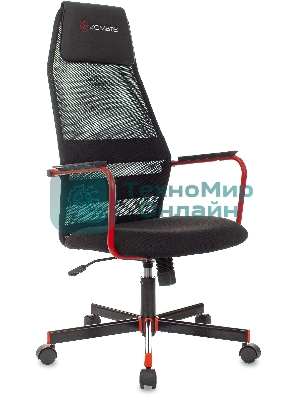 Кресло игровое Zombie ONE черный TW-01 3C11 сетка/ткань с подголов. крестовина металл