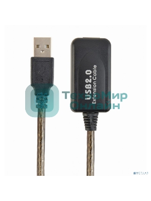 Кабель-удлинитель USB2.0 активный Cablexpert UAE-01-15M, AM/AF, 15м