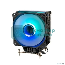 Кулер для процессора Eurocase 6PI120ARGb черный, 120 мм, алюминий/медь, 1800 об/мин, 36 дБ, 4 pin, 200 Вт, 157 мм