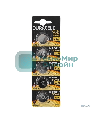 Батарея Duracell DL2032 CR2032 (5шт)
