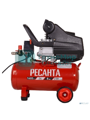 Компрессор поршневой Ресанта КП-24/230М масляный 230л/мин 24л 1600Вт красный/черный