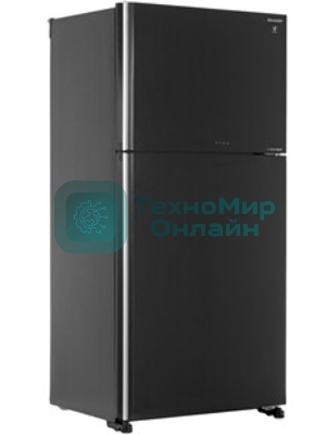 Холодильник Sharp SJ-XG60PGBK черный двухкамерный 422/178 л морозилка сверху, No Frost