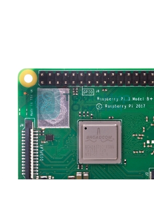 Мини ПК Raspberry Pi 3 Model B+ (RA433, E14 Version) Retail, 1Gb RAM, Cortex-A53 (ARMv8) 64-bit SoC @ 1.4GHz Broadcom BCM2837B0 CPU, WiFi, Bluetooth, 40-pin extended GPIO, 4x USB 2.0, HDMI, CSI camera port, DSI displ.port, MicroSD port (137-3331), (БП и корпус