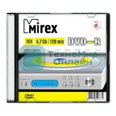 Диск DVD-R Mirex 4.7 Gb, 16x, Slim Case (5), (5/200)