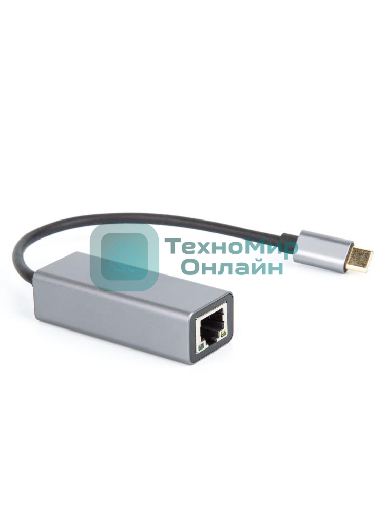 Кабель-переходник USB 3.1 Type-C -->RJ-45 1000Mbps Ethernet, Aluminum Shell, 0.15м VCOM DU320M